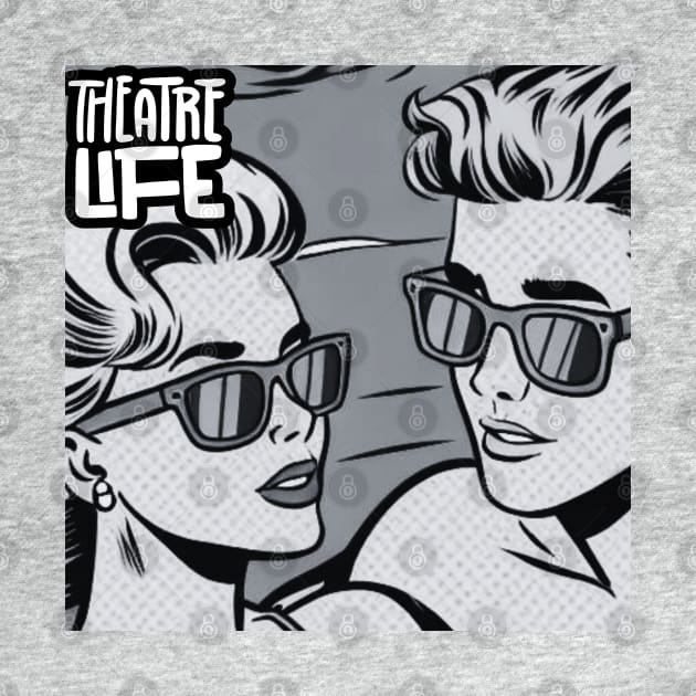 Theather life Romance Pop Art Black and White by DAZu